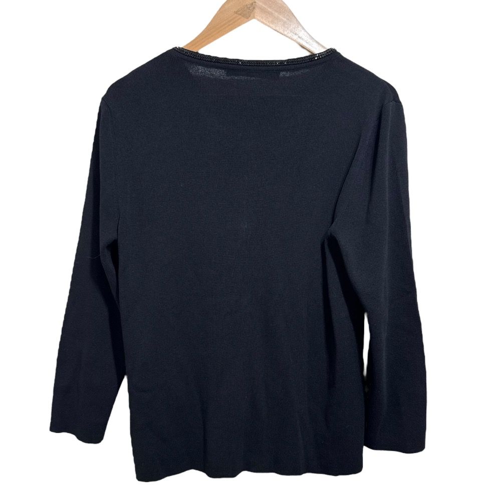 美品 LEONARD FASHION レオナール ラインストーン装飾 長袖