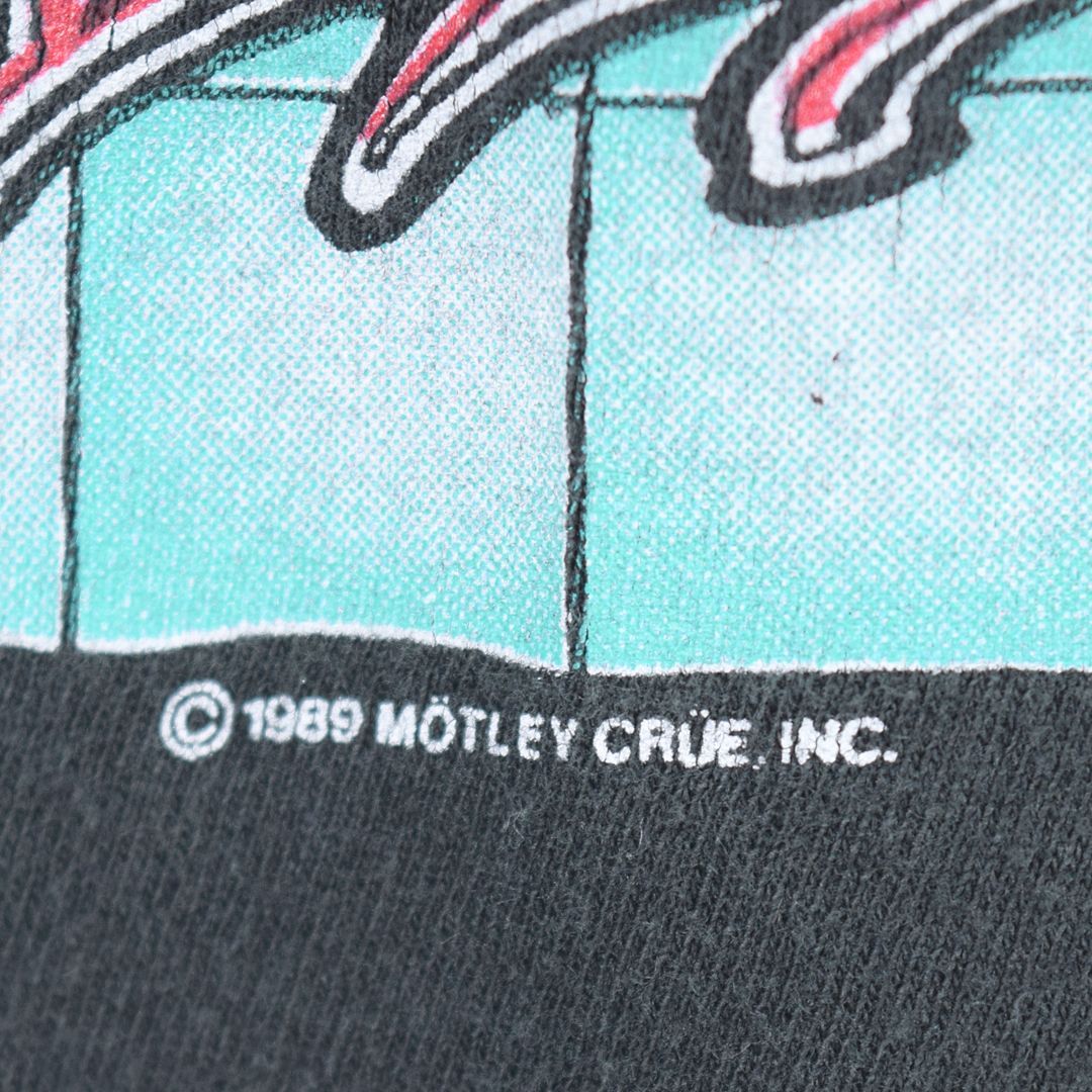 80s モトリークルー DR. FEELGOOD ヴィンテージTシャツ　MOTLEY CRUE ロックTシャツ バンドTシャツ サイズL相当 古着 @AAB1430