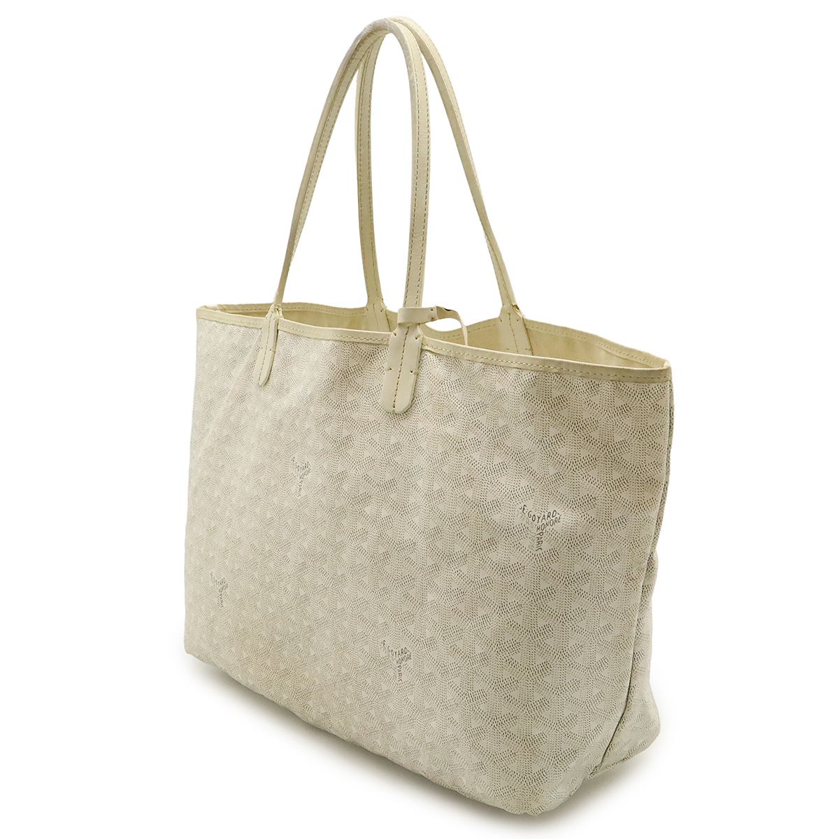 GOYARD サンルイPM モノグラム　ホワイト　トートバッグ　ポーチ付き GOYARD サンルイPM モノグラム ホワイト トートバッグ ポーチ付き