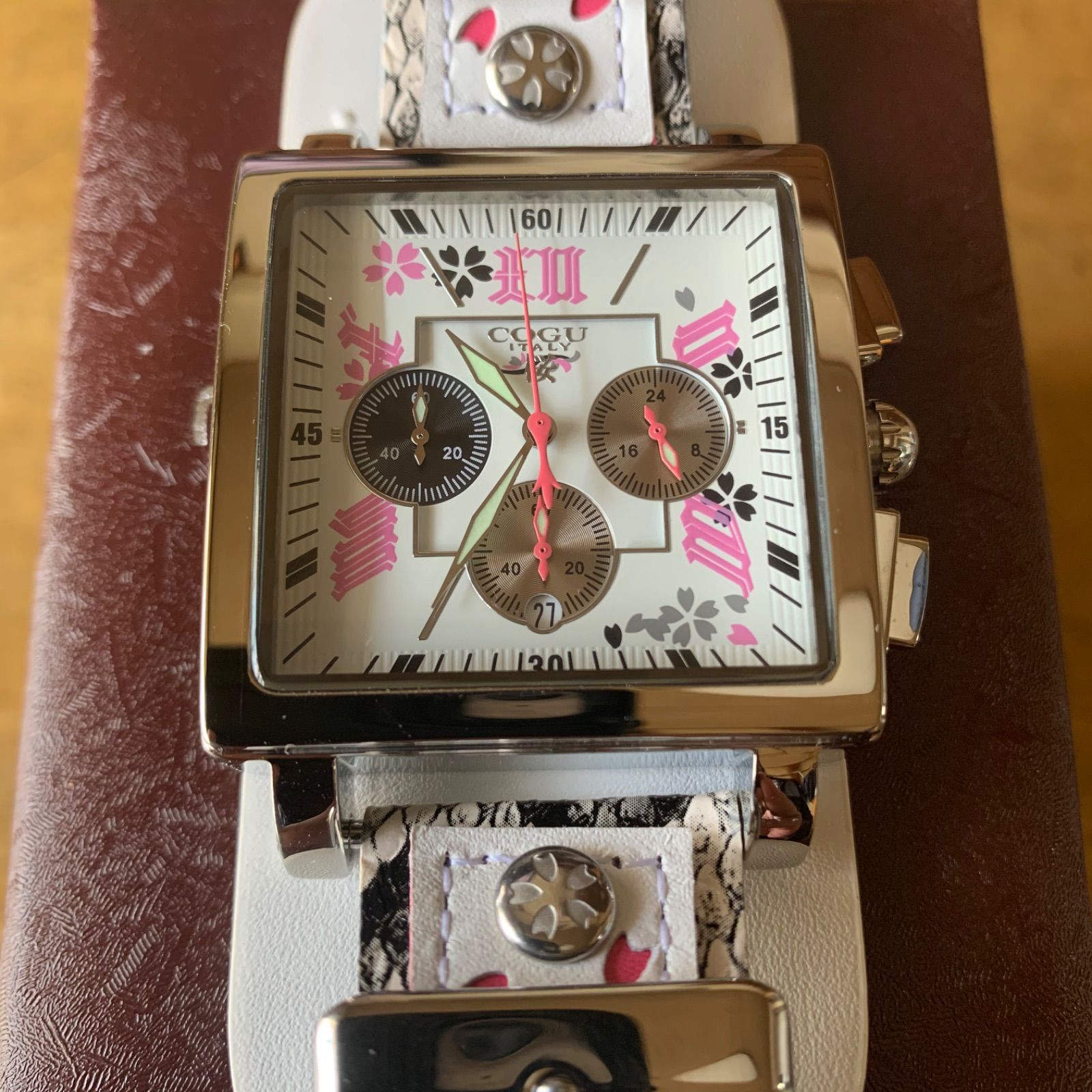 コグ COGU 桜 SAKURA クロノ 腕時計 BNSKR-WH ホワイト - メルカリ