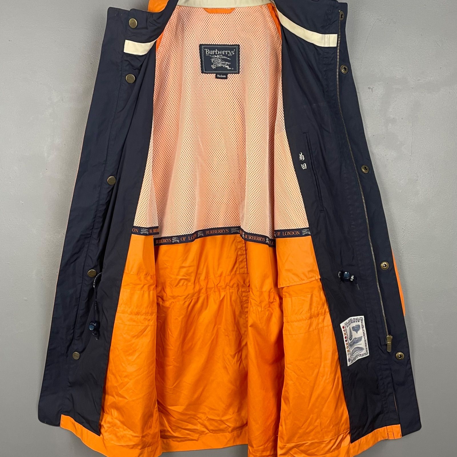 日本製 Burberrys' BURBERRY Logo Embroidery Nylon Jacket Orange