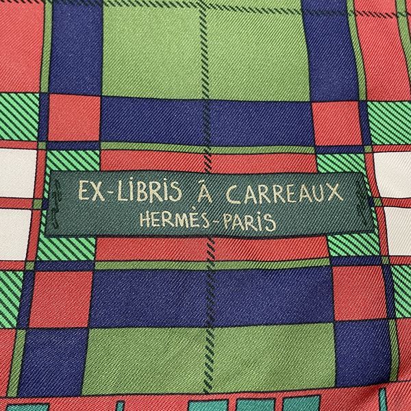 HERMES カレ90 Ex-Libris a Carreaux エクスプリス チェック スカーフ シルク - メルカリ