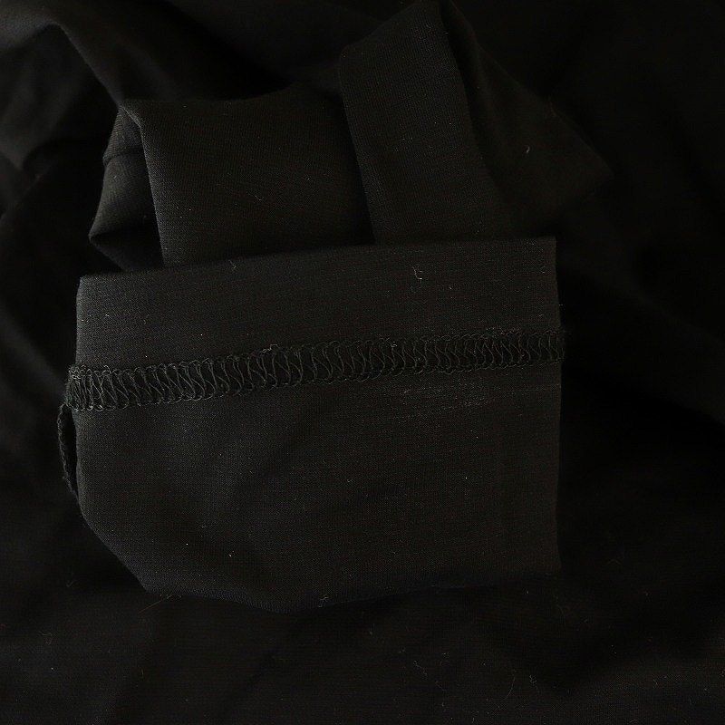 ノワールケイニノミヤ  kei ninomiya チュールレイヤーサイドベルトカットソー 長袖 プルオーバー  コットン S 黒 ノワールケイニノミヤ kei ninomiya チュールレイヤーサイド