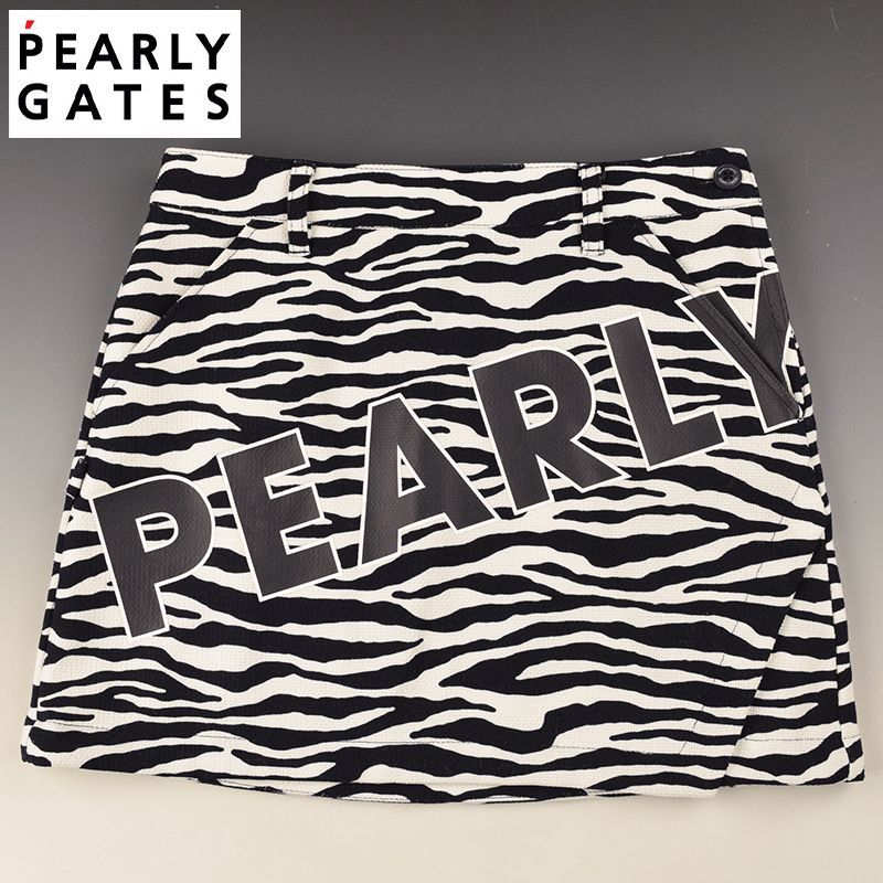 サイズ：1・M・新品】パーリーゲイツ ビッグロゴ ゼブラ柄