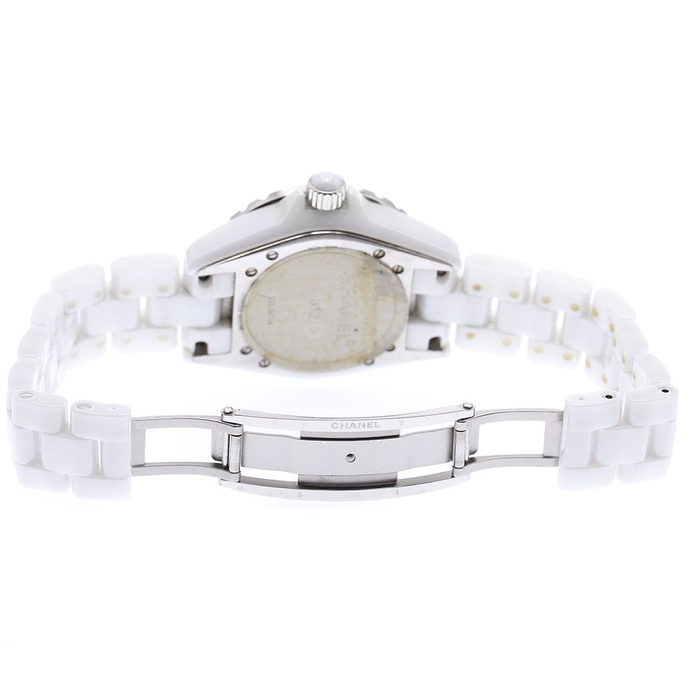 シャネル CHANEL H2422 J12 33ｍｍ  白セラミック 8Pダイヤ クォーツ レディース_874008