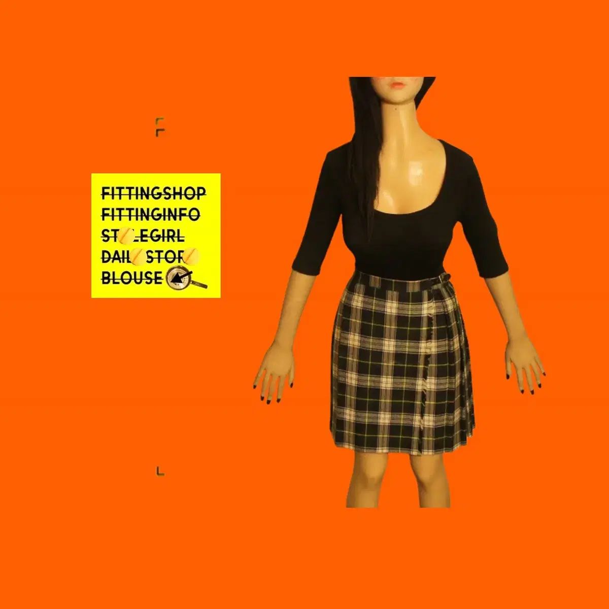 2082 Aミニスカート プリーツスカート チェック柄スカート ヴィンテージスカート ロング丈スカート