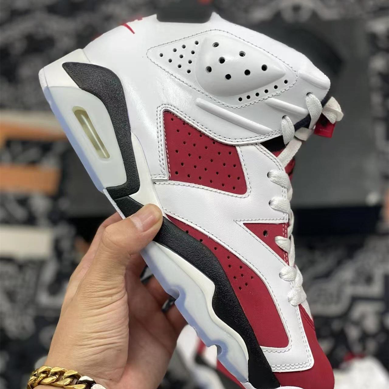 Nike Air Jordan 6 赤/白 しんどい バスケットボールシューズ