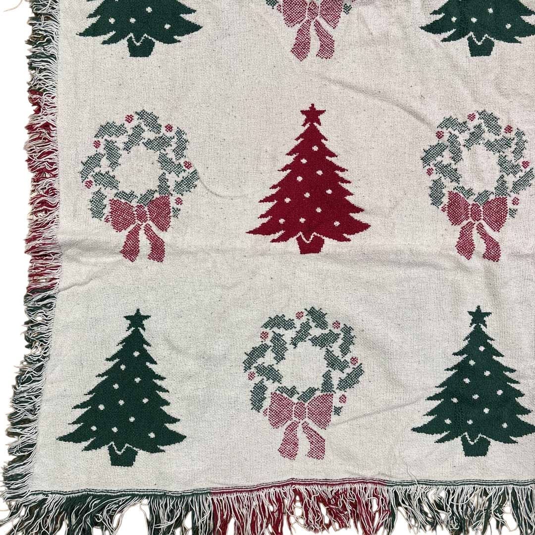 vintageラグ カーペット クリスマスツリー リース パターン 2053 vintageラグ カーペット クリスマスツリー リース パターン 2053