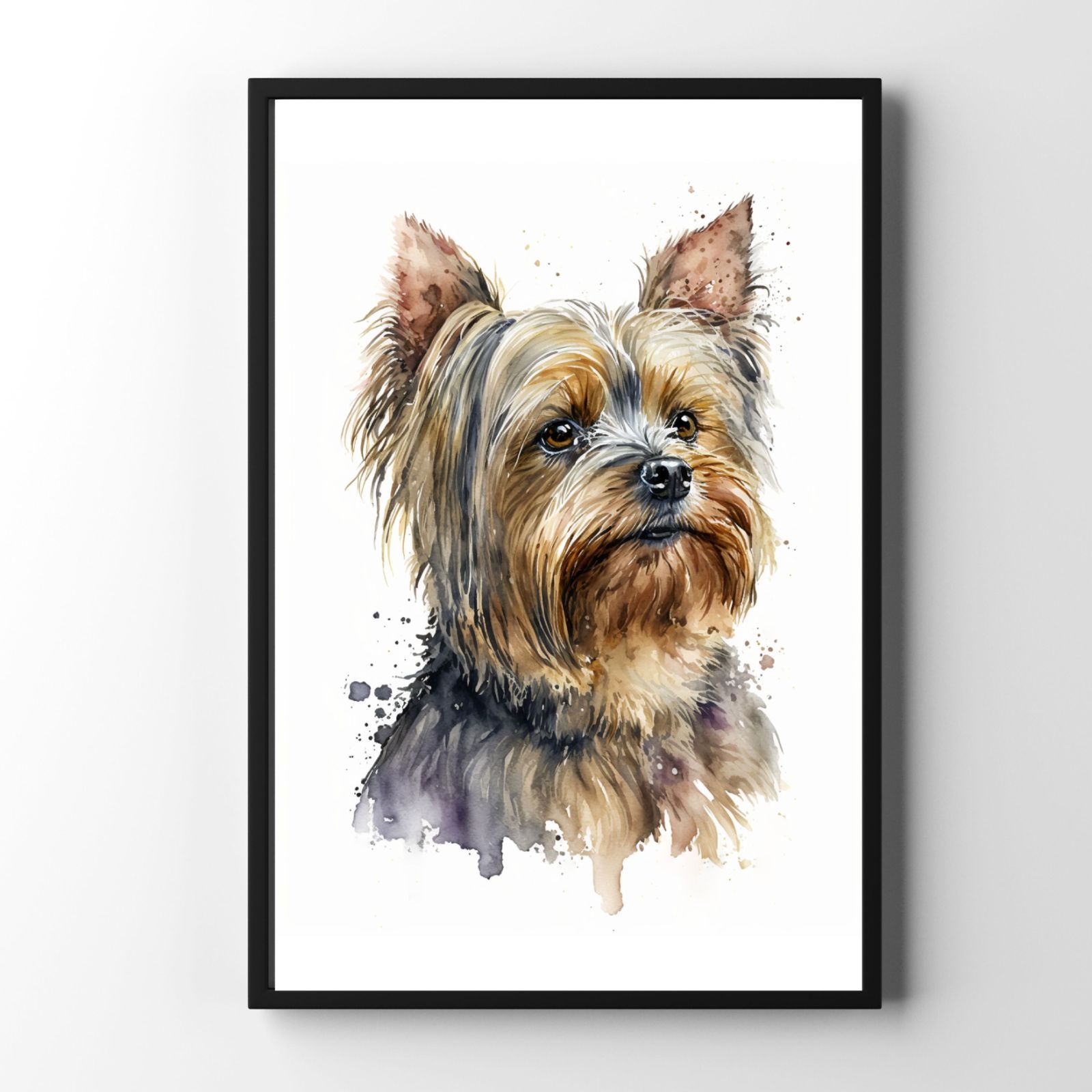 ヨークシャー・テリア 犬アート インテリアポスター 水彩 いぬの絵