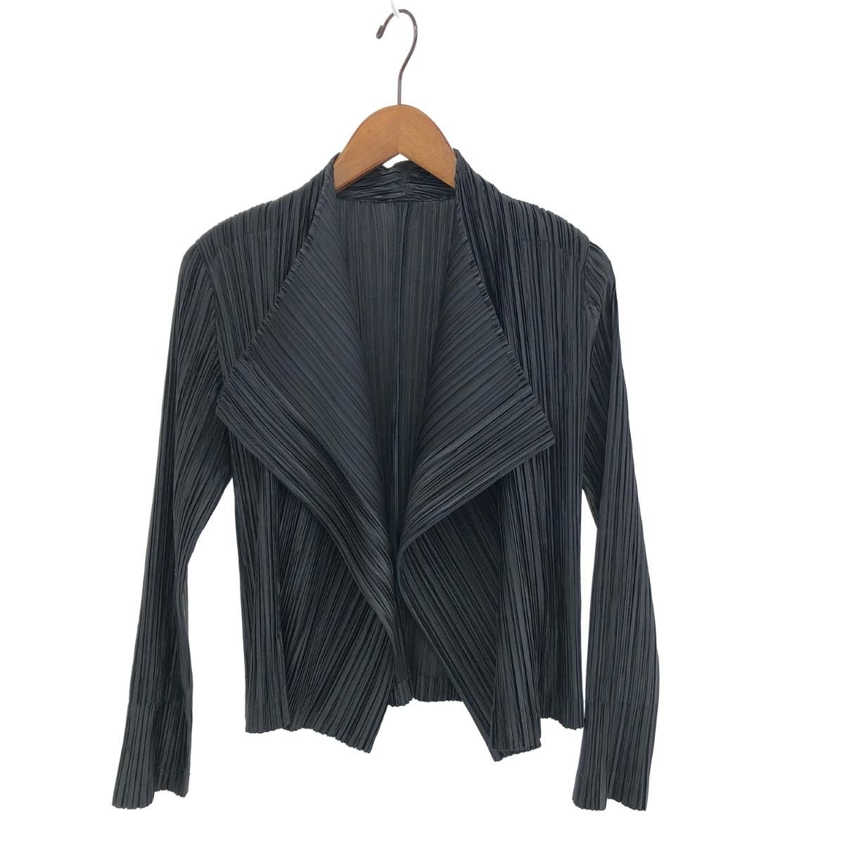 PLEATS PLEASE 黒 カーディガン 長袖サイズ3 未使用品 PLEATS PLEASE プリーツプリーズ PP41-J0501 長袖