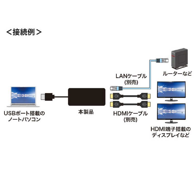 未開梱 サンワサプライ ＵＳＢ３ １ ＨＤＭＩディスプレイアダプタ ４Ｋ対応 ２出力 ＬＡＮ ポート付き USB-CVU3HD3 BILLOVLOGS_CO_UK