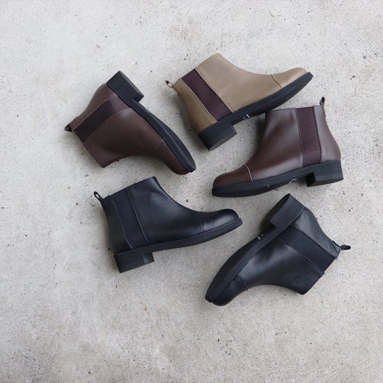 種類11 カフェブラウン|24.5cm Recipe レシピ ストレートゴアブーツ レディース サイドゴア ショート ブーツ シンプル 牛革 ソフト レザー 撥水 軽量 軽い 走れる 靴 シューズ おしゃれ クール 日本製 国産 Made In Japan r KIN-KAAI_COM