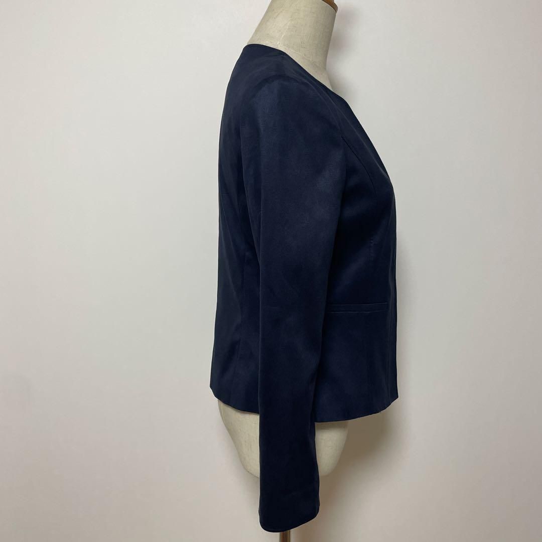 CdeC クードシャンス ネイビー ノーカラージャケット 38 ネイビー 日本