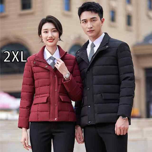 2XL 秋服 レディース ファッション オシャレ カワイイ シンプル 大人カワイイ 大きいサイズ メンズ ダウン ジャケット 服 厚手 防寒性 ホワイト ダックダウン 通勤ウェア 暖かい