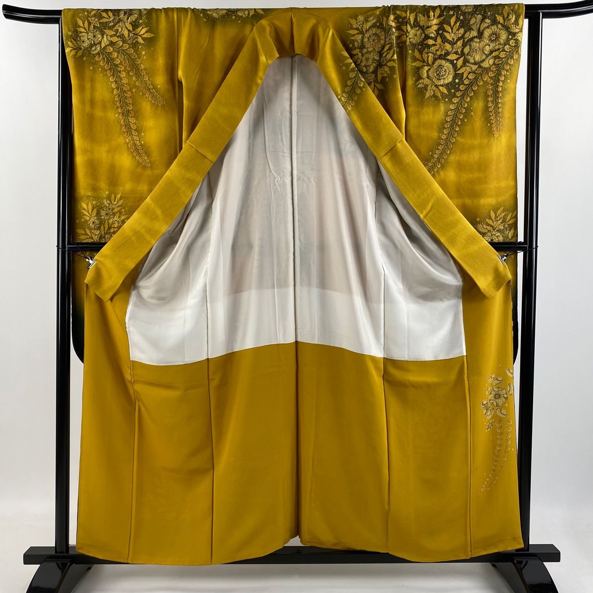 振袖 身丈158.5cm 裄丈65cm M 袷 徳永憲峯 落款 辻が花 銀通し ぼかし  