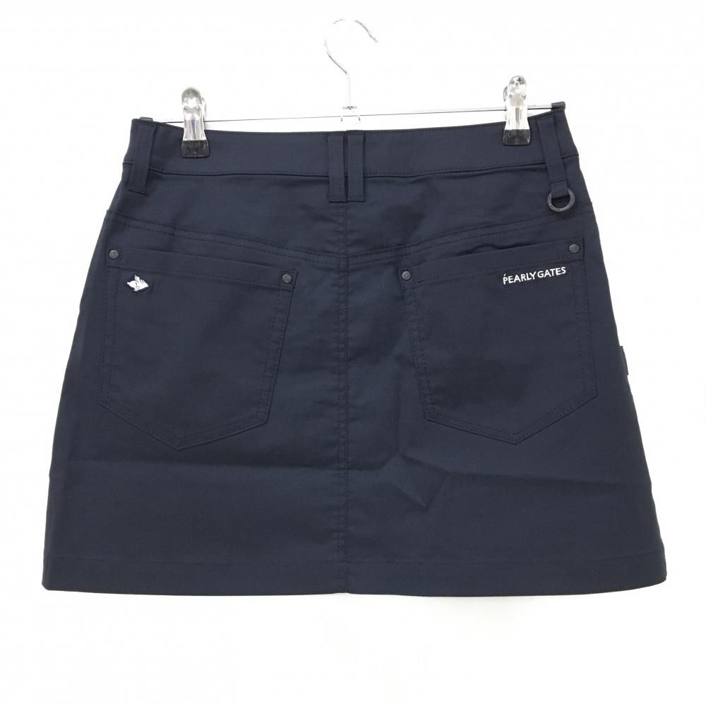 新品】パーリーゲイツ スカート ダークネイビー×白 ロゴ刺しゅう