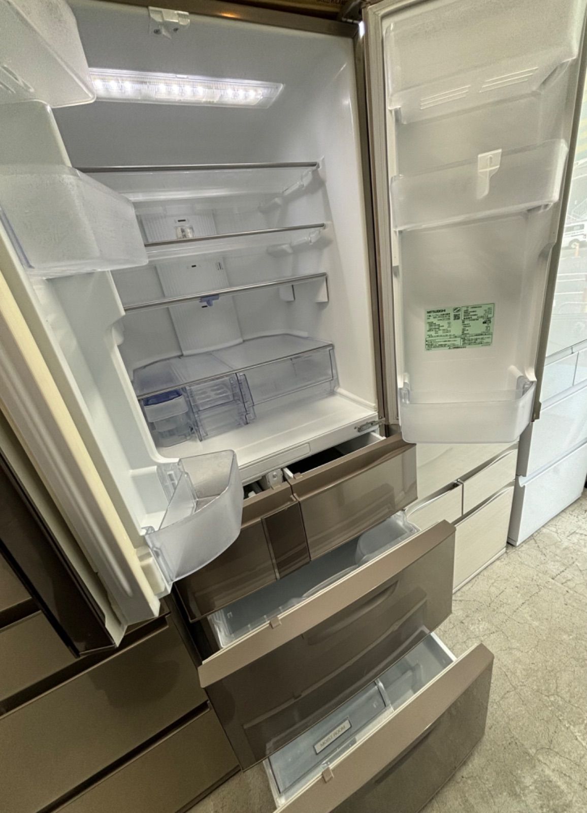 MITSUBISHI 6ドア冷蔵庫 MR-JX53X-N 525L 2014年製