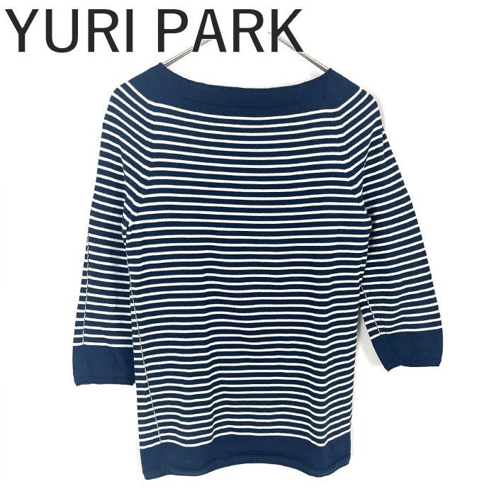 ユリパーク YURI PARK 細ボーダーニット 七分袖 レ・アーリ
