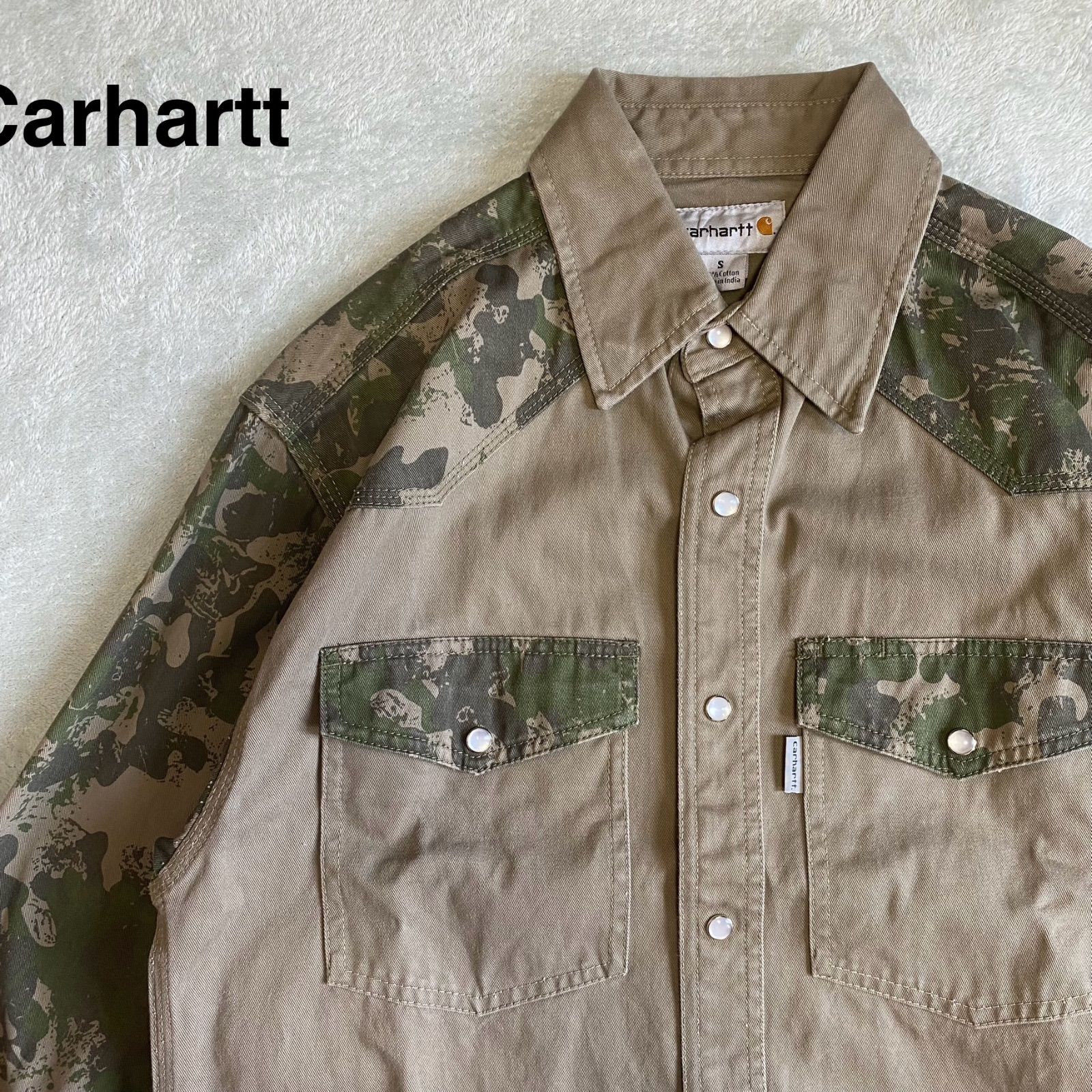 信頼も厚い Carhartt 迷彩柄 S コーデュロイシャツ ジャケット・アウター