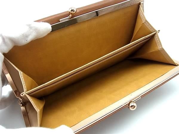 キタムラ　がま口長財布 □美品□ Kitamura キタムラ レザー がま口 二つ折り 長財布