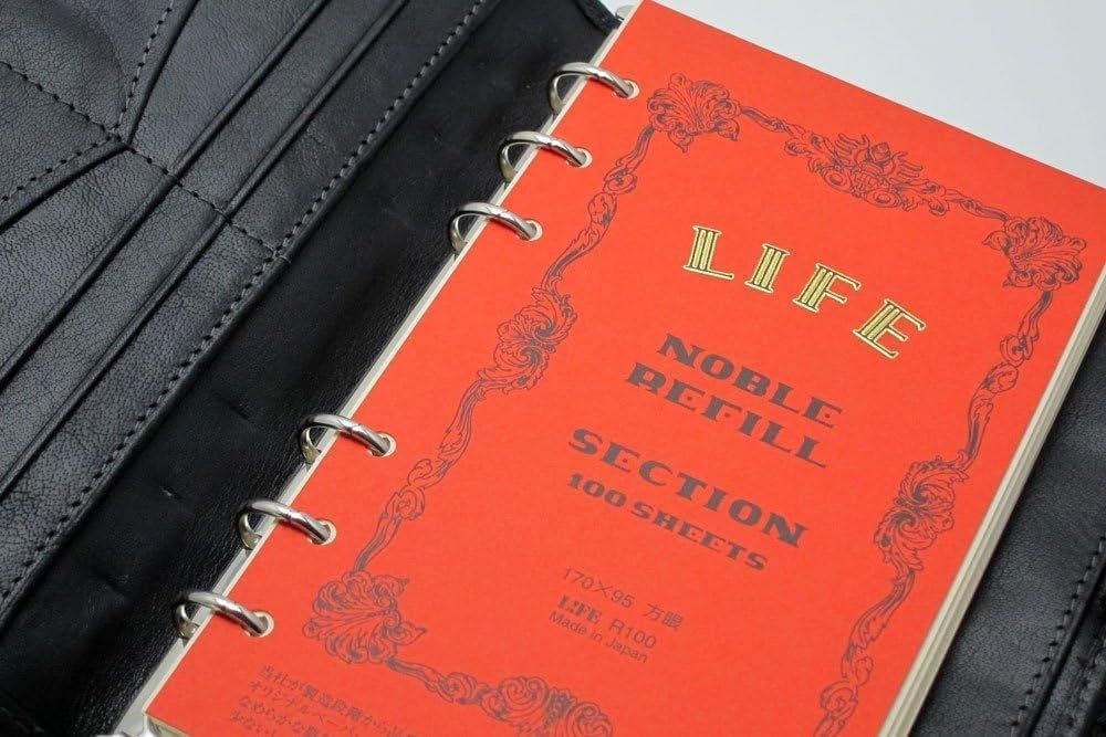 システム手帳 リフィル ノーブル 方眼 バイブルサイズ ライフ R 100