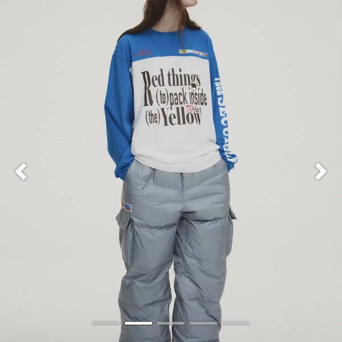 【雷市場（ポンジャン）商品韓国直送】 teket(テケット) 長袖 ロングスリーブ ティー Taking Day L ／ S Tee Blue （ ）