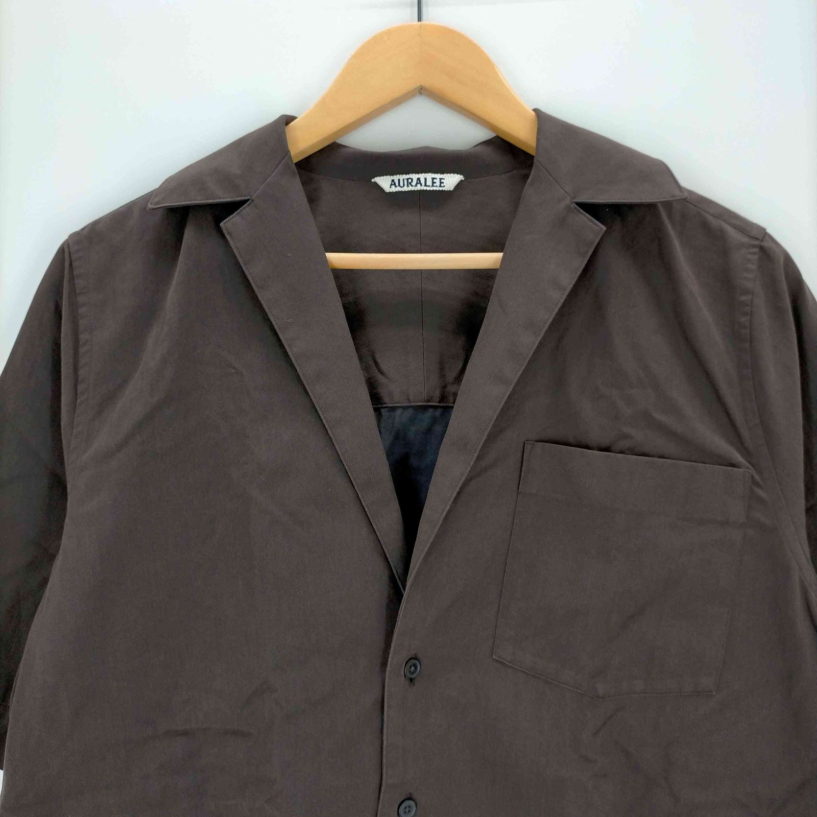 オーラリー AURALEE WASHED FINX HERRINGBONE S/S レディース JPN：1  