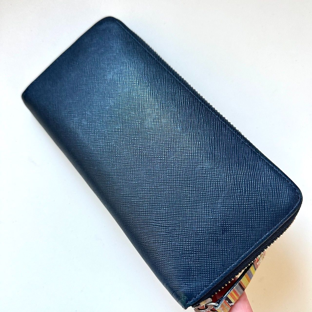 ポールスミス Paul Smith 長財布 ジップストローグレイン1 ネイビー 