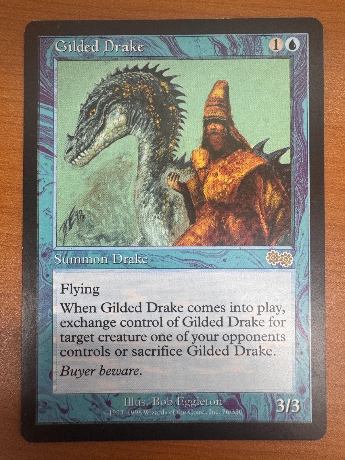 状態B 金粉のドレイク Gilded Drake USG EN 英語 青R MTG