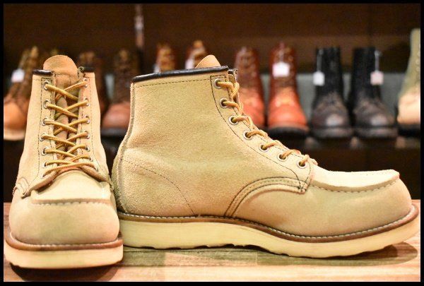 7.5D 08年 レッドウィング 8173 スエード アイリッシュセッター ホーソーン ラフアウト モックトゥ ブーツ redwing HOPESMORE FJ167