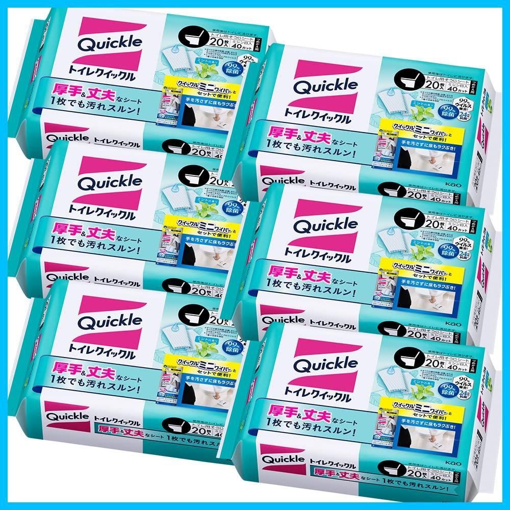 商品 つめかえ用 大容量 トイレクイックル ミント 20枚入 × まとめ買い クイックル 6個 99%除菌 24時間抗菌