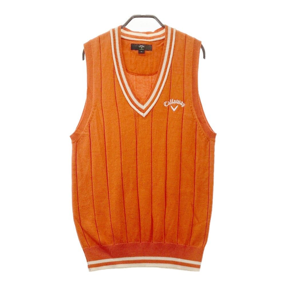 サイズ：LL CALLAWAY キャロウェイ  ニット ベスト  オレンジ系 [240101417324] ゴルフウェア メンズ ストスト