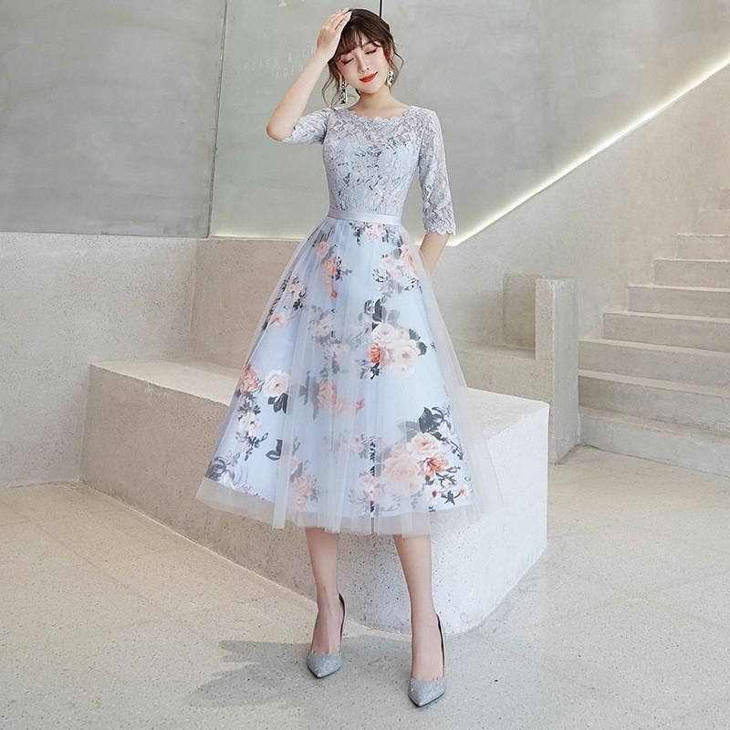 パーティードレス 結婚式 ドレス 袖あり ウェディングドレス レース 花柄 aライン 上品 大人 可愛い お呼ばれ 食事会 二次会 披露宴 卒業式 成人式 lf3614 パーティードレス 結婚式 ドレス 袖あり ウェディングドレス レース 花