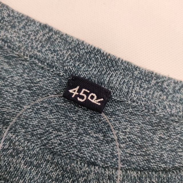 45R/45rpm ガーゼのバスクニットTシャツ 定価27500円 ニット ネイビー  