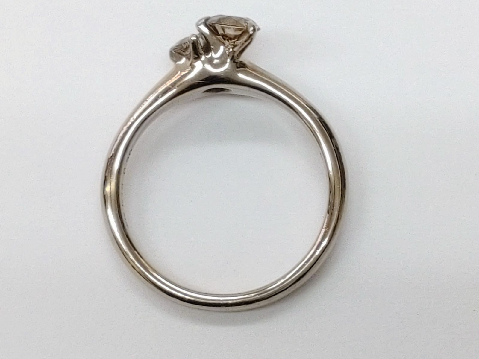 カシケイ ムク K18BG ブラウンダイヤモンド3石 0.3ct リング【N565 