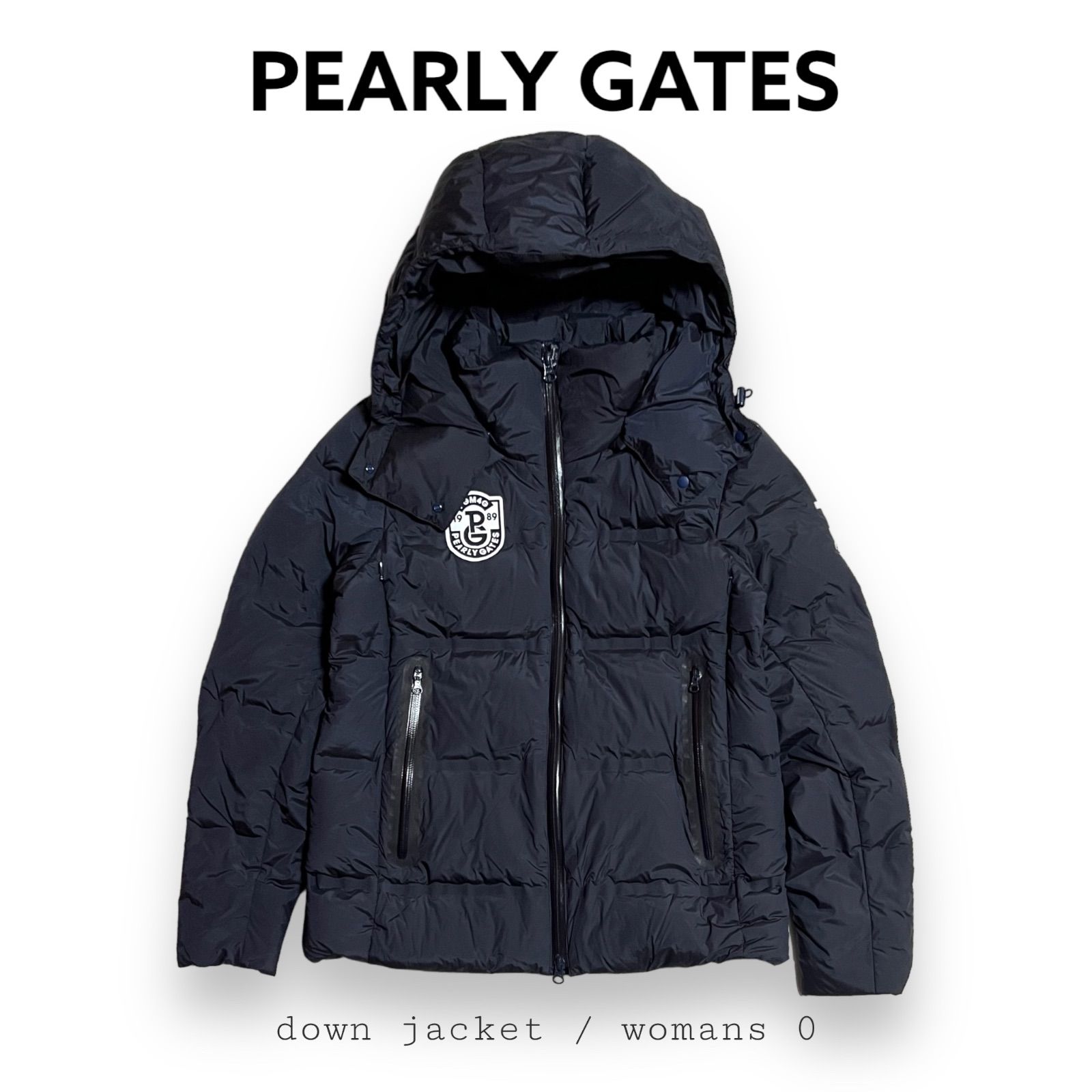 レディース 美品 PEARLY GATES ダウン ジャケット サイズ0 ブルゾン