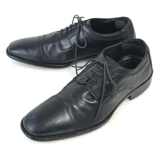 90s-00s★J.マーフィー/JOHNSTON＆MURPHY★オールレザー/本革/ストレートチップ【8.5M/26.0-26.5/黒/BLACK】ビジネス/dress shoes◆bJ-94 90s-00s☆J.マーフィー/JOHNSTON＆MURPHY☆オールレザー/本革