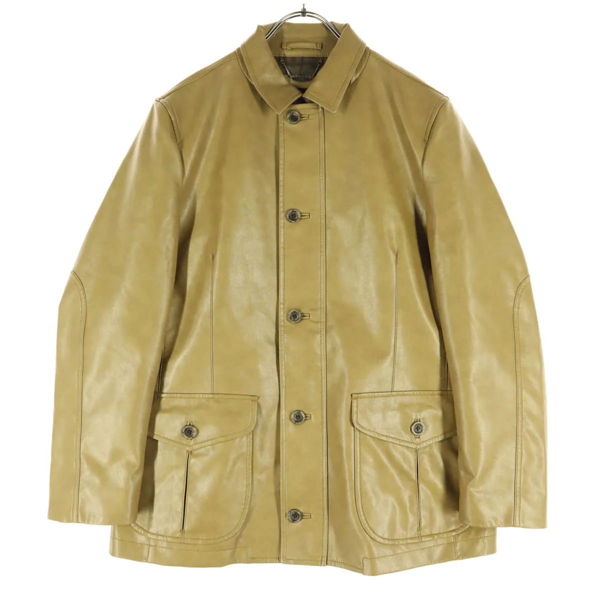 タグ付未使用　DAKS　シングルライダース　裏地刺繍　ラムレザー 本革】ラムレザーシングルライダース（ライダースジャケット） | tk