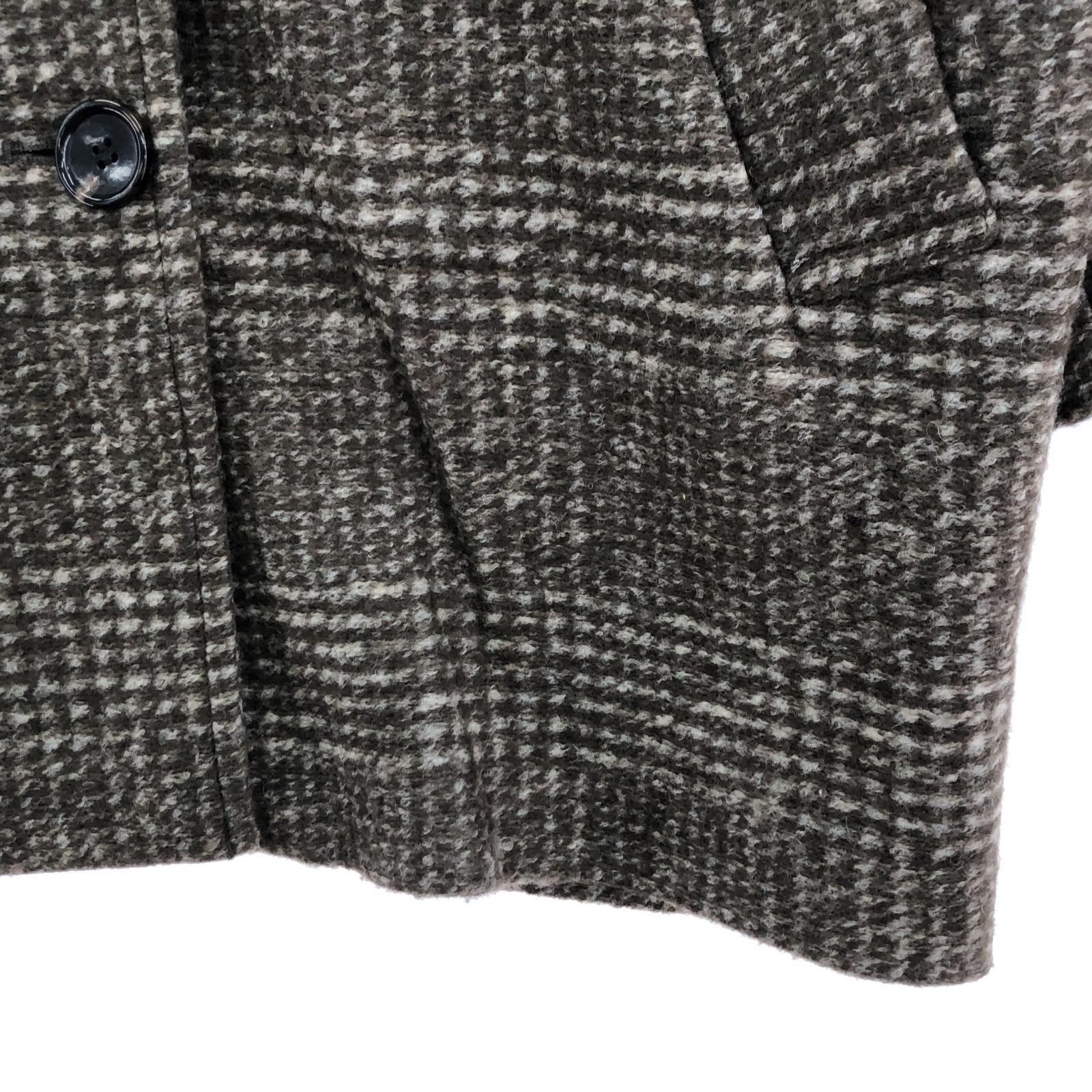 Spick and Span Wスライバーチェックハーフコートブラウン36