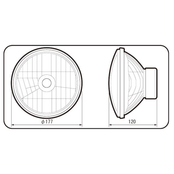 H4 ヘッドランプ 12V車 マルチリフレクターヘッドランプ 1個 60W 55W バルブ付 ポジション付 ヘッドライト ノーマル IPF HL-41 E1E1 BRIGHTFACE_UK