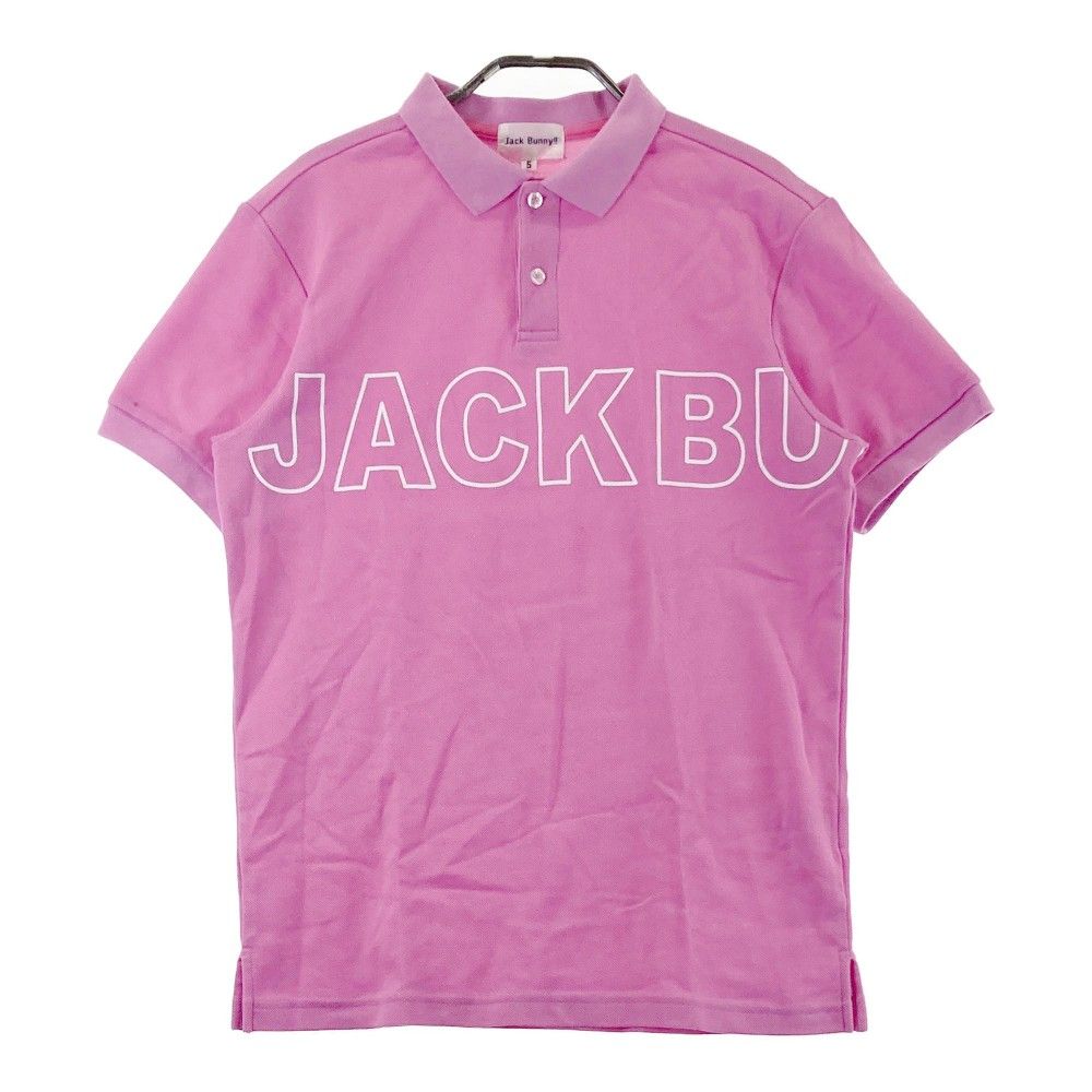 サイズ：5 JACK BUNNY ジャックバニー  半袖ポロシャツ  ピンク系 [240101332563]# ゴルフウェア メンズ ストスト