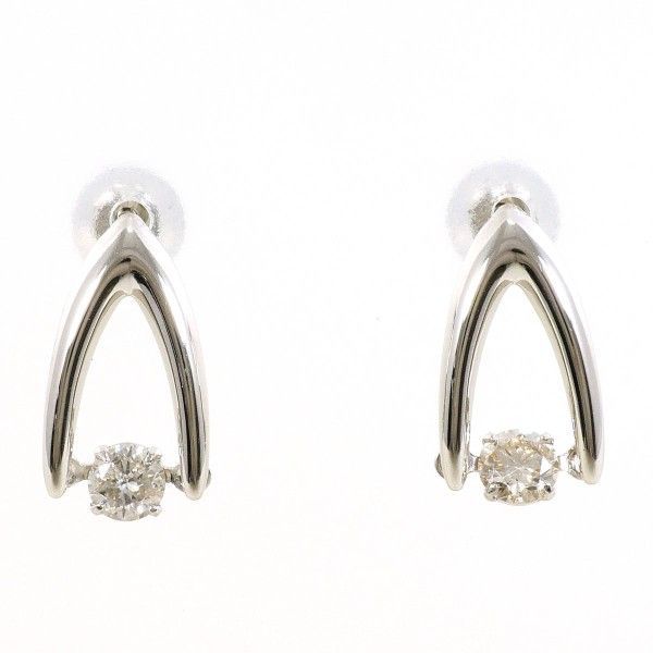 PT900 ピアス earrings ダイヤ 0.15 ×2 総重量約1.0g