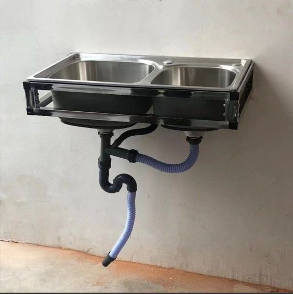 人気推薦 品質保証 キッチン用品 ステンレス製流し台 台所 2槽シンク 食器洗いシンク 野菜シンク 便利 冷熱混合栓 取り付け簡単