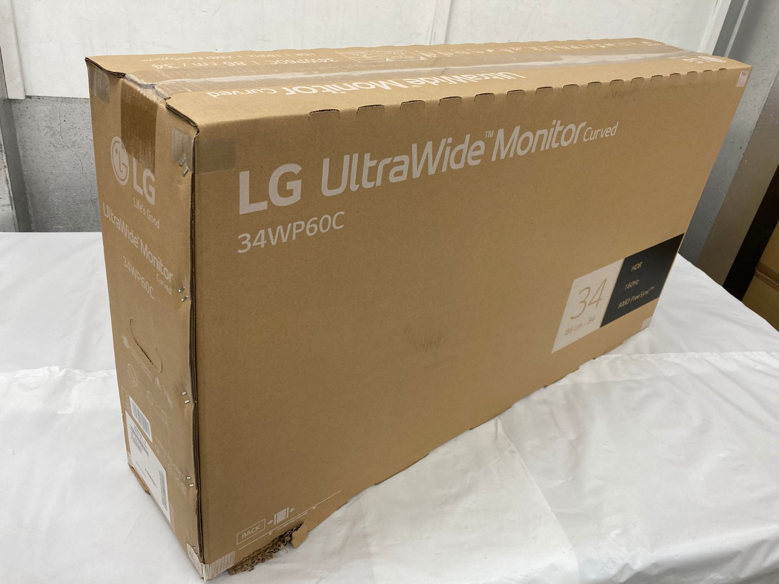 【未使用】LG ゲーミング モニター UltraGear 34WP60C-B 34インチ/21:9 曲面 ウルトラワイド(3440×1440 ...