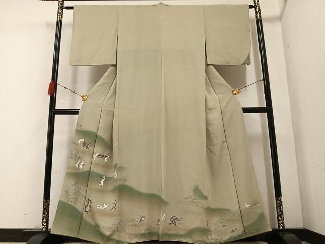 平和屋着物●豪華色留袖　鳥獣戯画　暈し染め　正絹　逸品　AABB8180ph 平和屋着物○豪華色留袖 鳥獣戯画 暈し染め 正絹 逸品 AABB8180ph