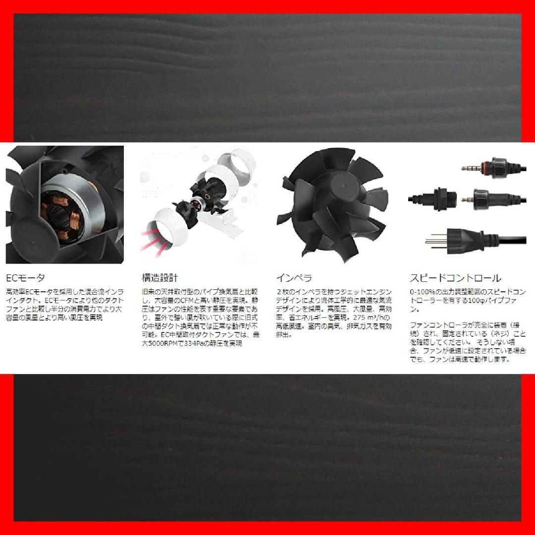 中間取付形ダクトファン 275㎥/h ダクト用換気扇 無段階 送風機 空調 送風 中間取付形ダクトファン 275㎥/h ダクト用換気扇 無段階 送風機