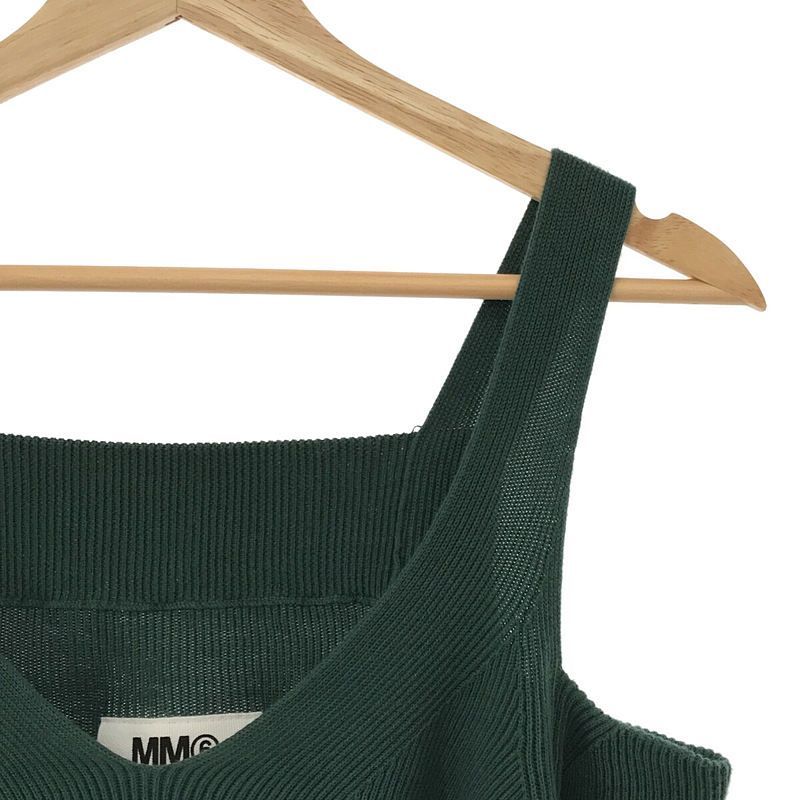 MM6 Maison Margiela / エムエムシックスメゾンマルジェラ | 2017SS | コットン オープンショルダー リブ ニット | M | グリーン | レディース MM6 Maison Margiela / エムエムシックスメゾンマルジェラ | 2017SS