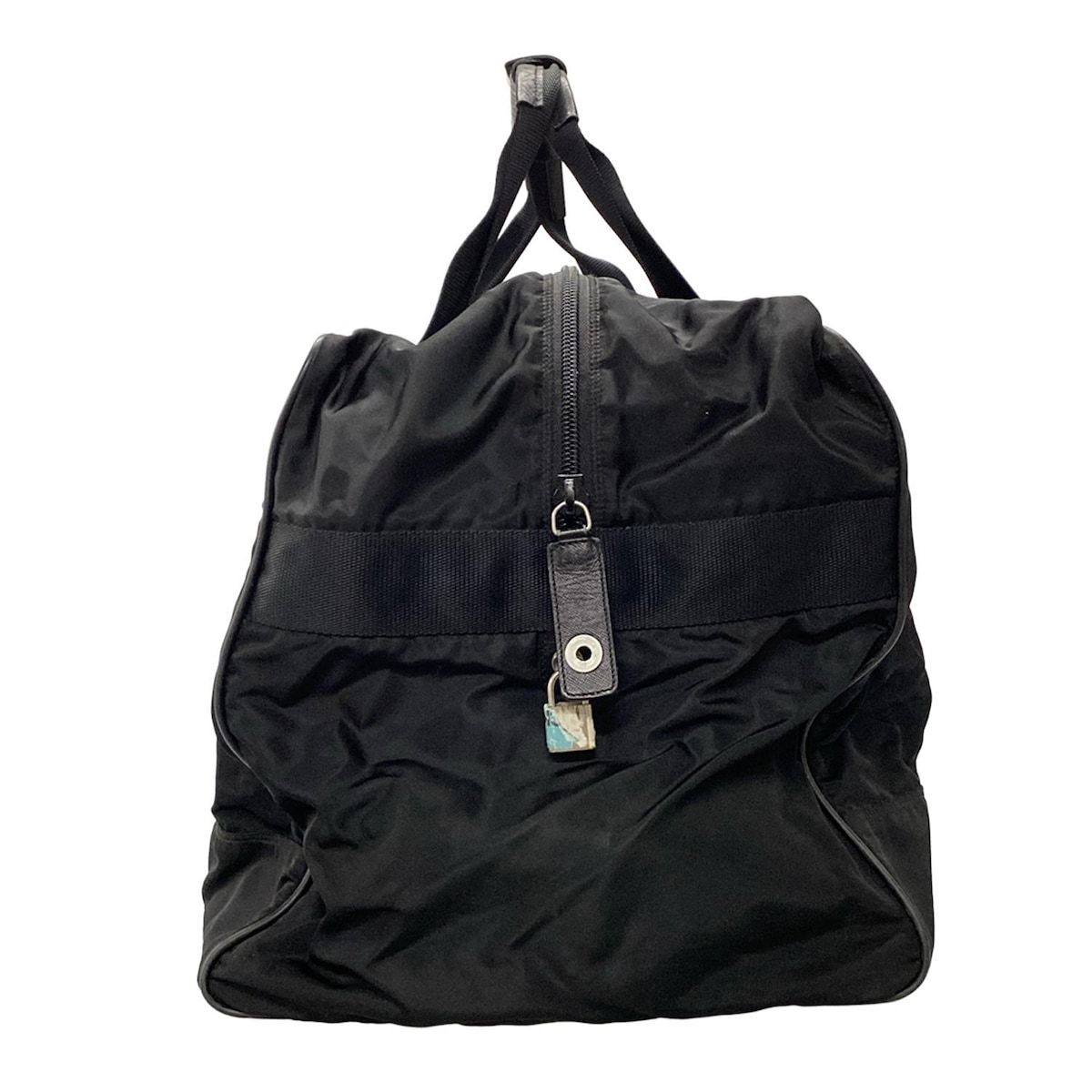 美品】PRADA プラダボストンバッグカデナレザーブラックトート