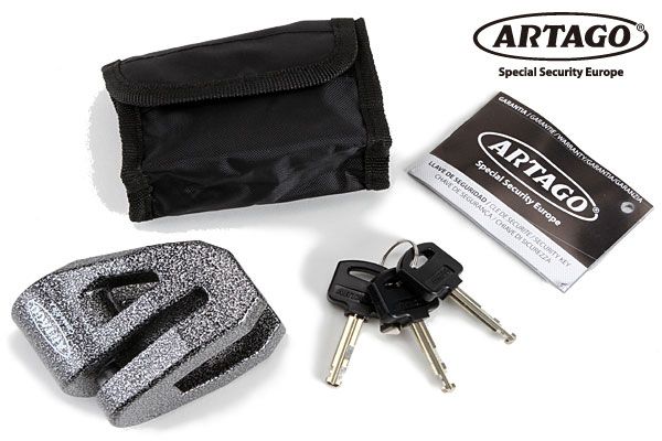 ARTAGO 67.10T アルタゴ 67 鍛造 モノブロック ディスクロック 10φピン 小型スクーター対応 盗難防止 ロック 防犯 鍵 キー3本付 バイクロック 盗難防止