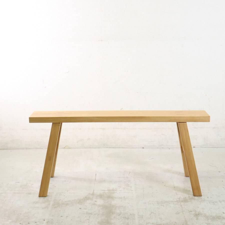 無印 木製ベンチ 大 100cm ラバーウッド サイドテーブル 花台 279h16